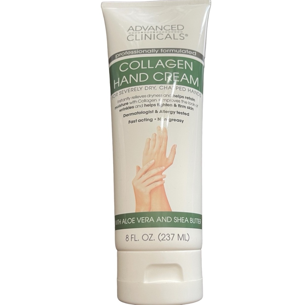 Advanced Clinicals Collagen Hand Cream 8 fl oz